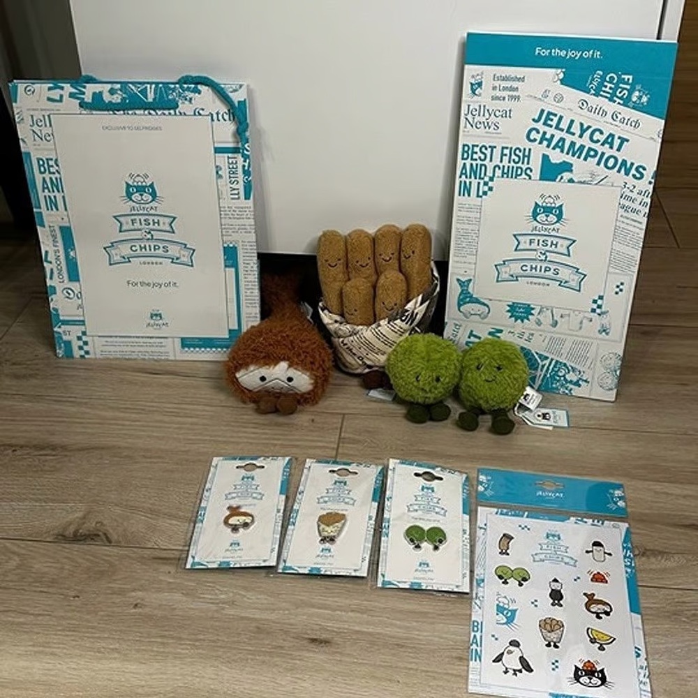 Jellycat Amuseables Fish & Chips London Selfridges World Exclusive